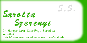 sarolta szerenyi business card