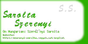 sarolta szerenyi business card